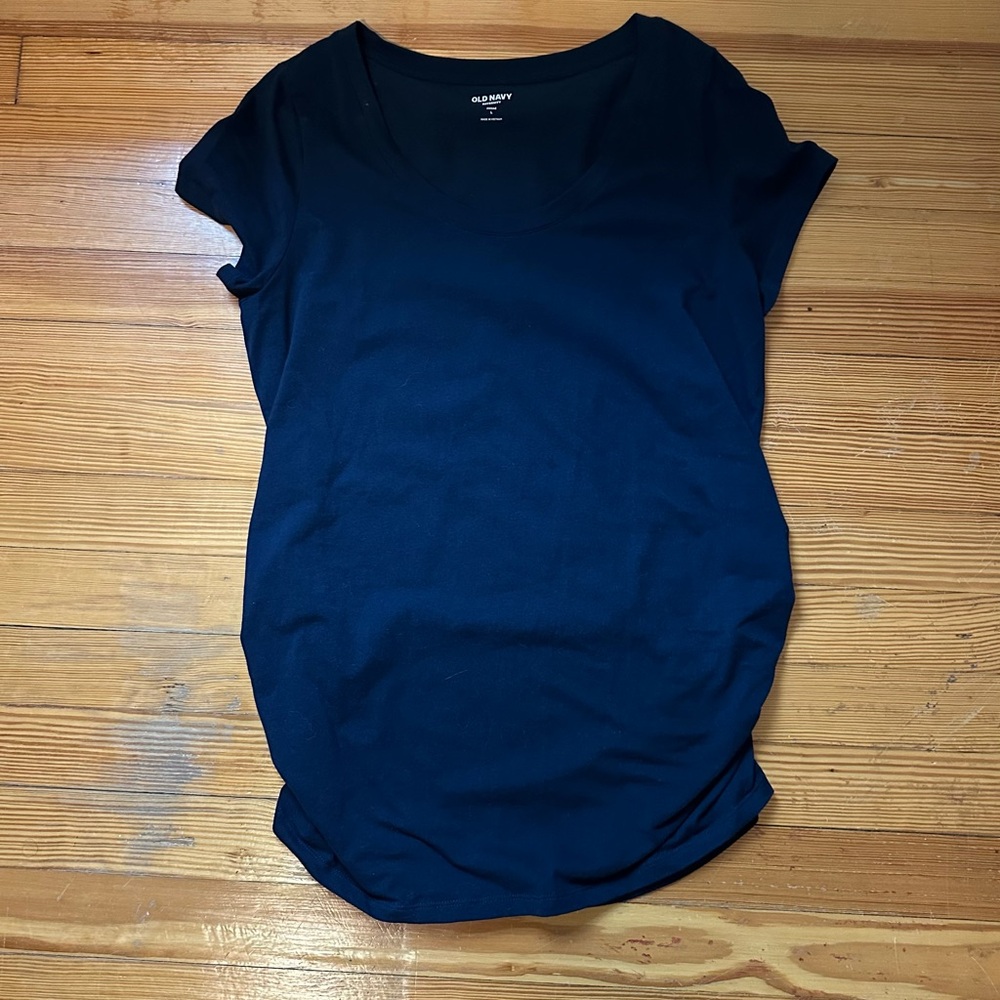 Old Navy Maternity Women's Navy Blue Short Sleeve Tee